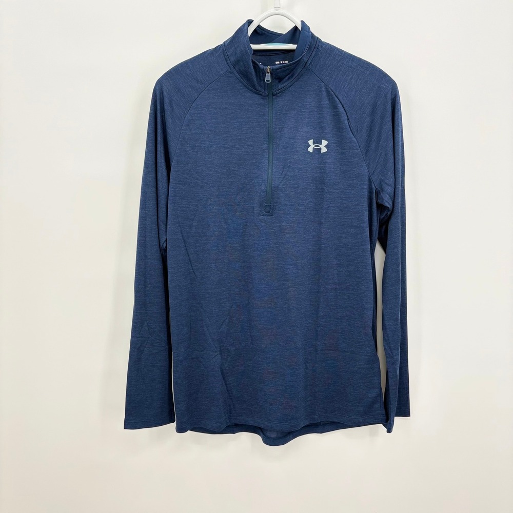Under Armour Mens Tech 2.0 1/2 Zip Pullover Navy Blue 1328495-409 Small NEW